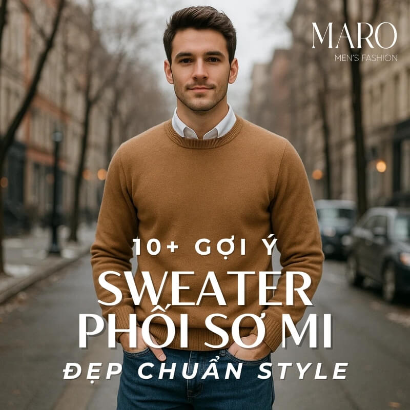 sweater phối sơ mi nam
