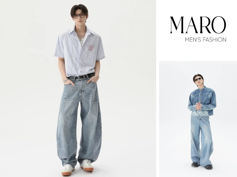 tips kết hợp quần jean áo sơ mi nam