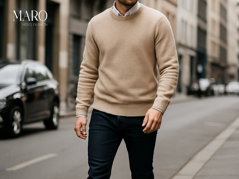 vì sao sweater phối sơ mi nam luôn được ưa chuộng