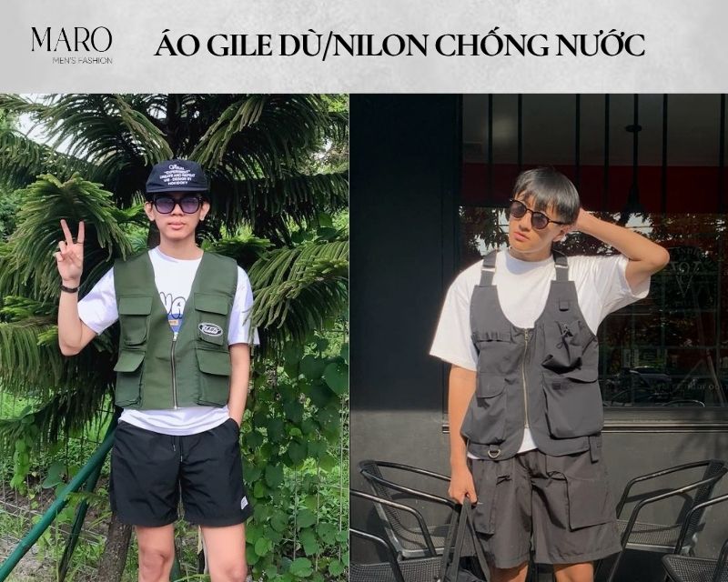 áo gile dù nilon chống nước