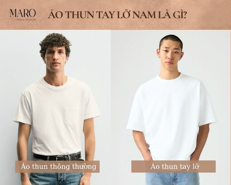 áo thun tay lỡ nam là gì
