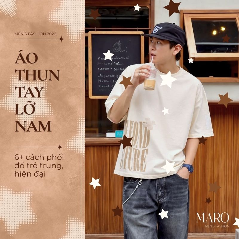áo thun tay lỡ nam