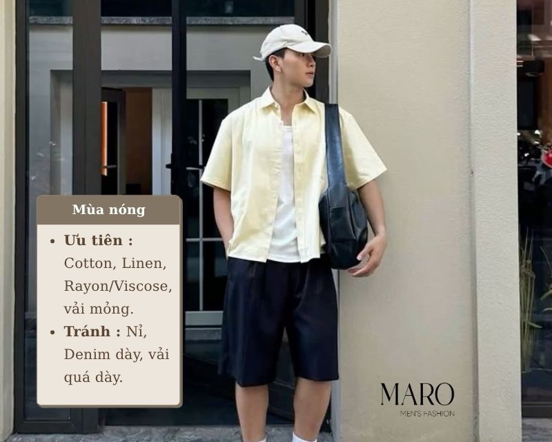 các loại vải quần áo nam mùa nóng