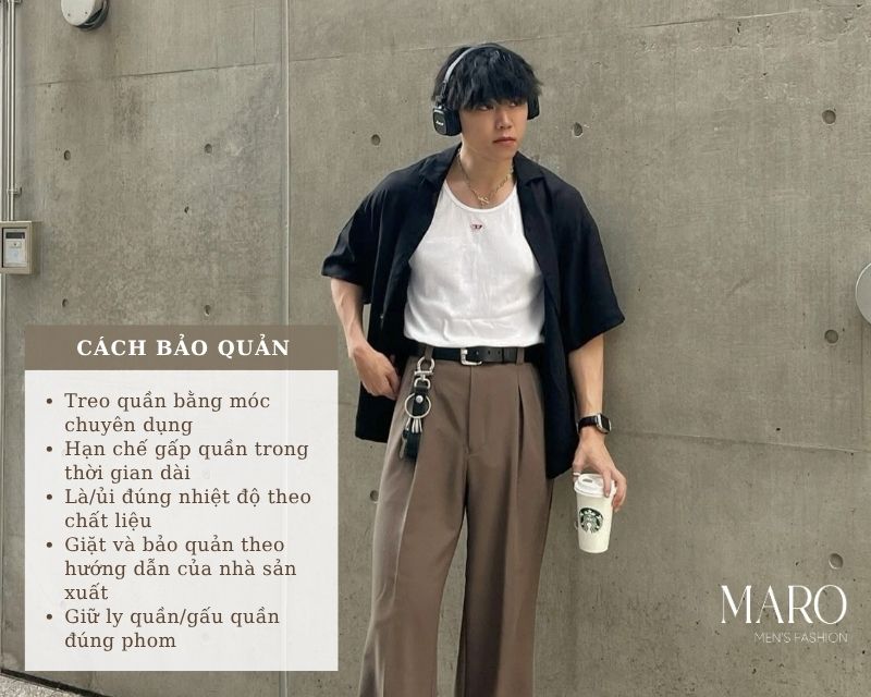 cách bảo quản quần tây ống suông