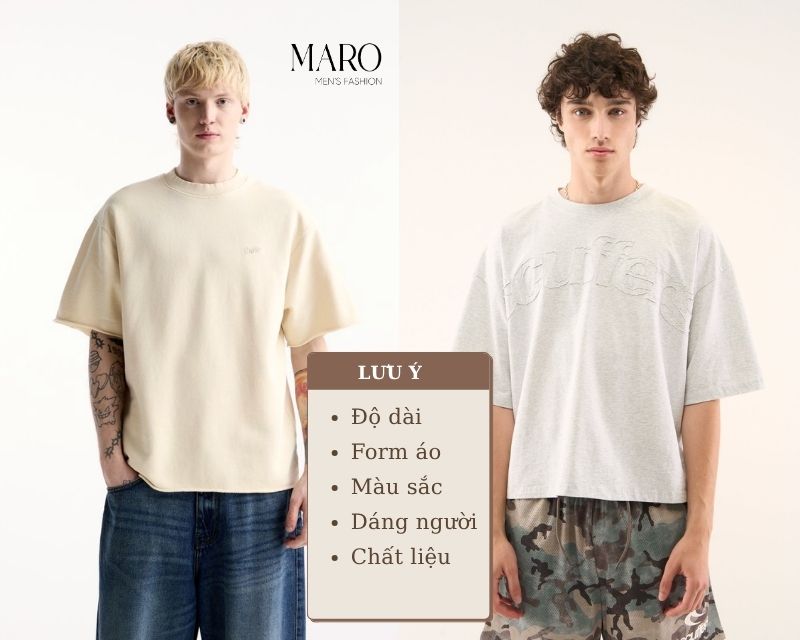 cách chọn áo thun tay lỡ nam