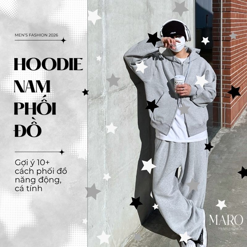 hoodie nam phối đồ