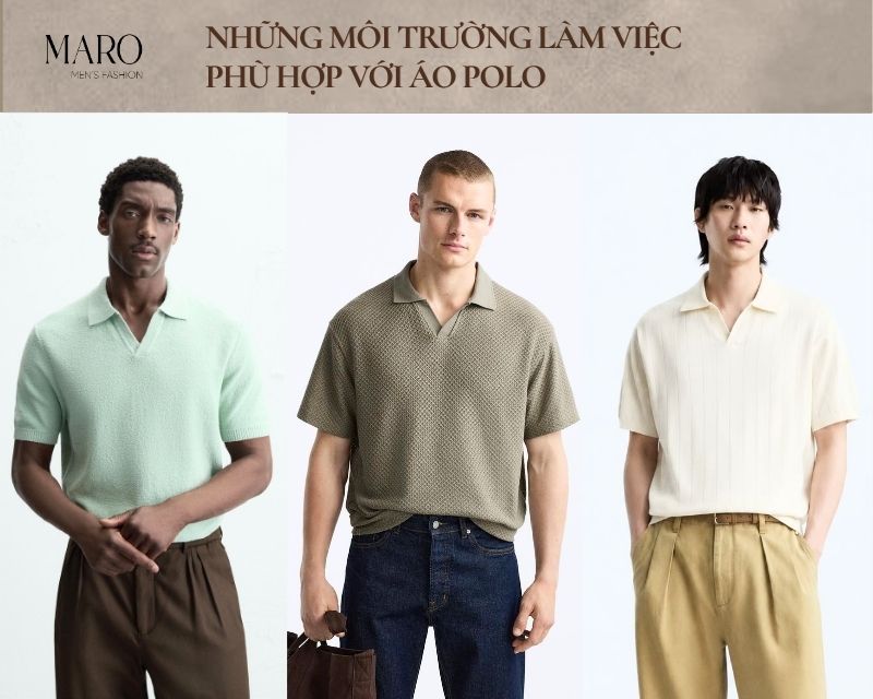 môi trường làm việc phù hợp với áo polo