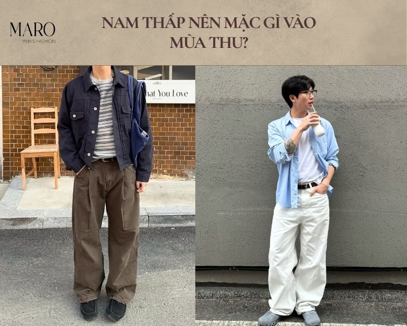 phối đồ mùa thu cho nam thấp