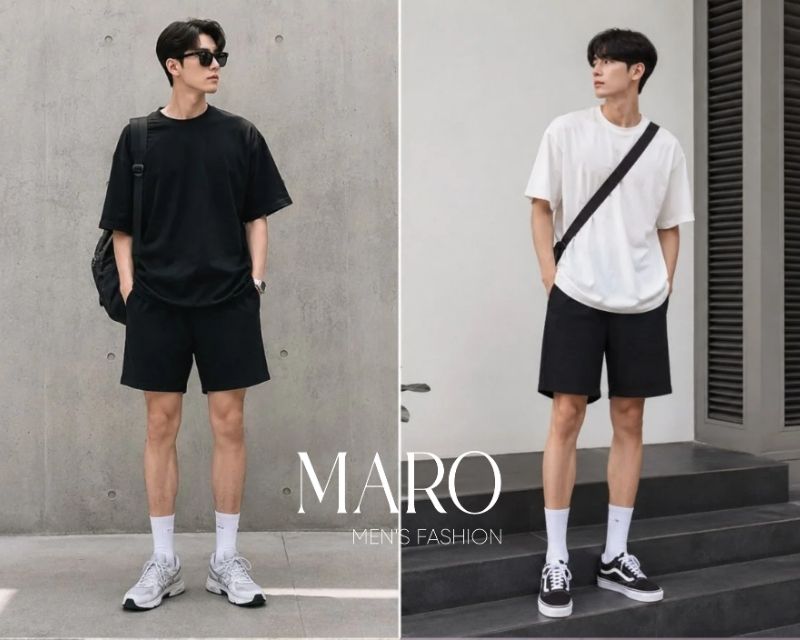phối màu sắc khi mix quần short nam