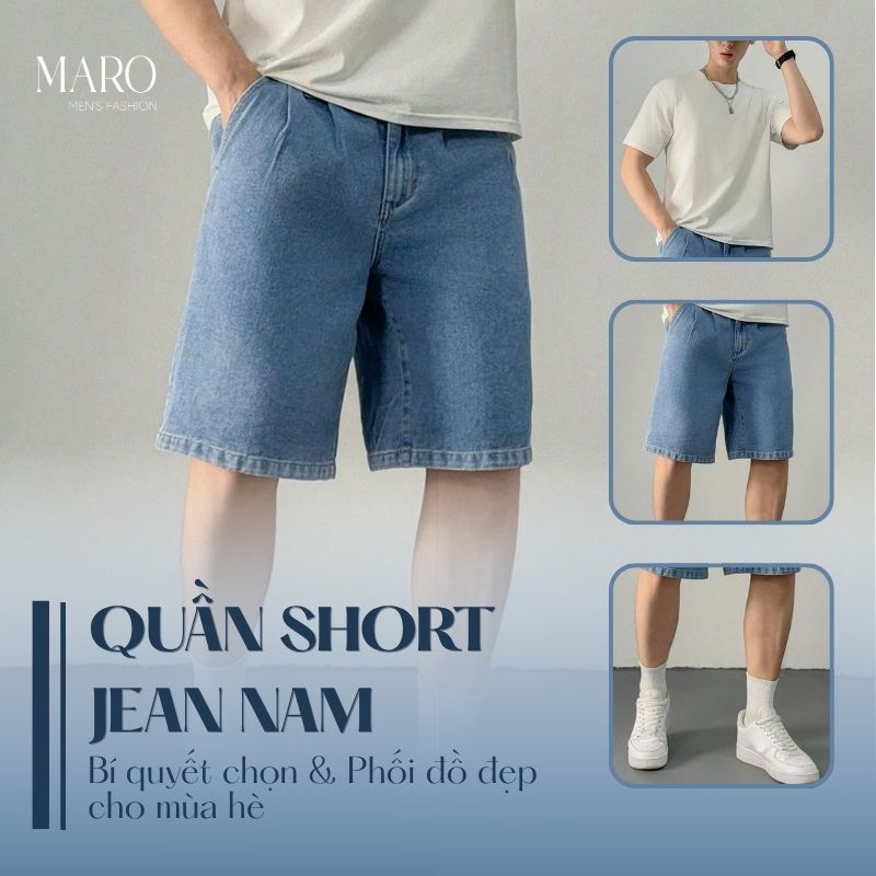 quần short jean nam