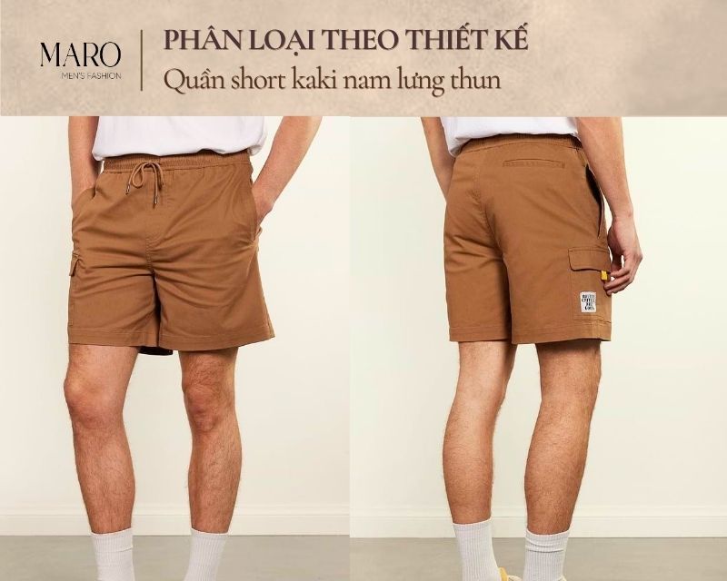quần short kaki nam lưng thun