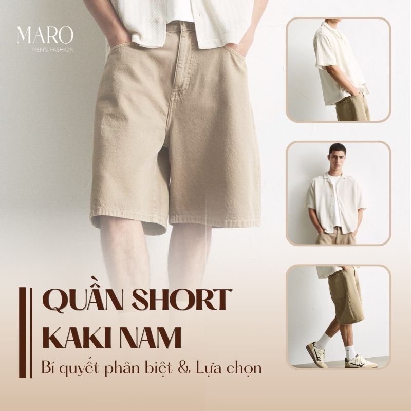 quần short kaki nam
