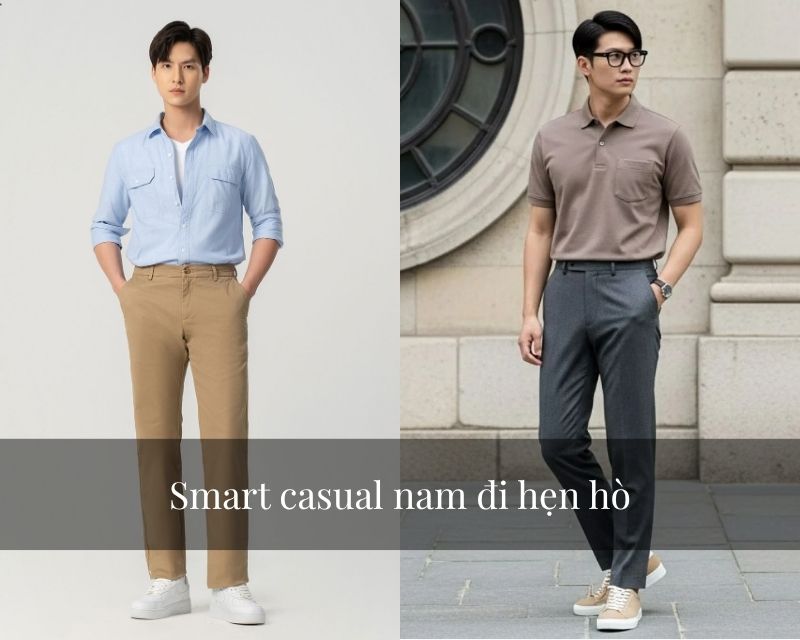 smart casual nam đi hẹn hò cuốn hút