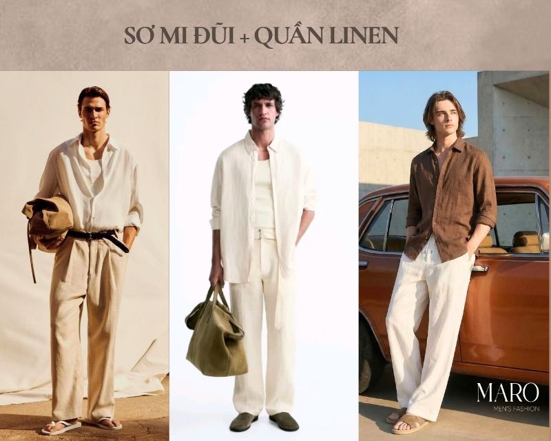 sơ mi đũi quần linen