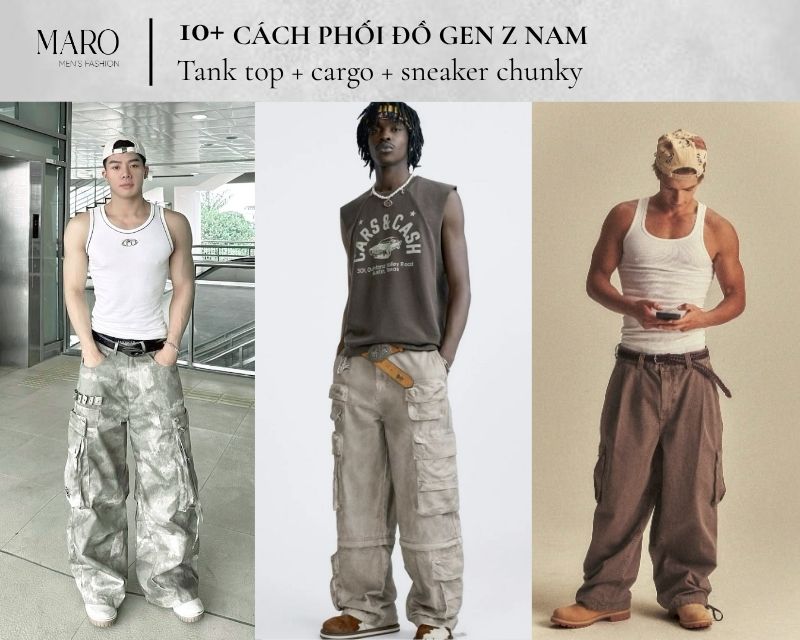 tank top cargo sneaker chunky