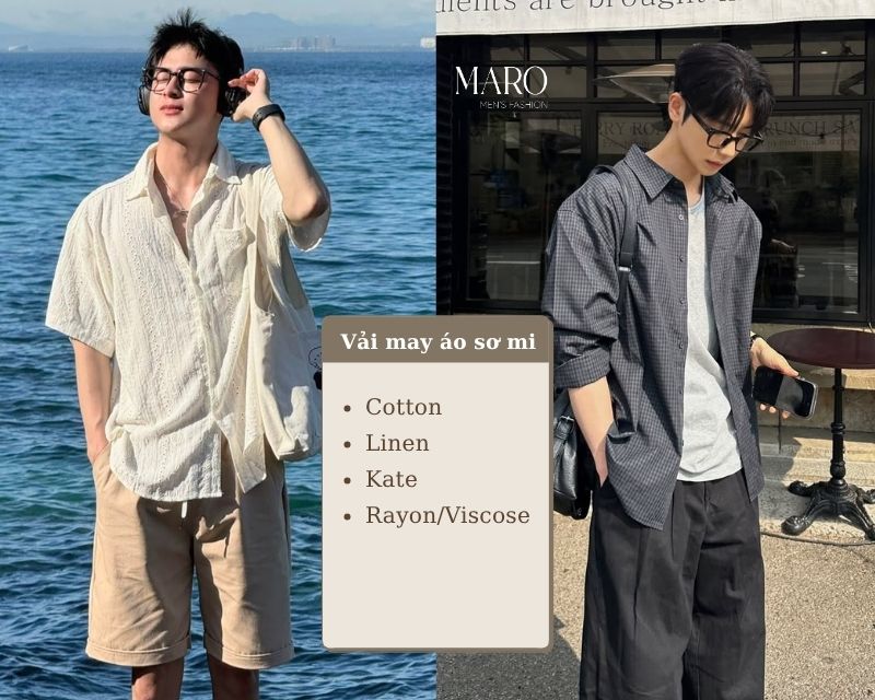 vải may áo sơ mi nam