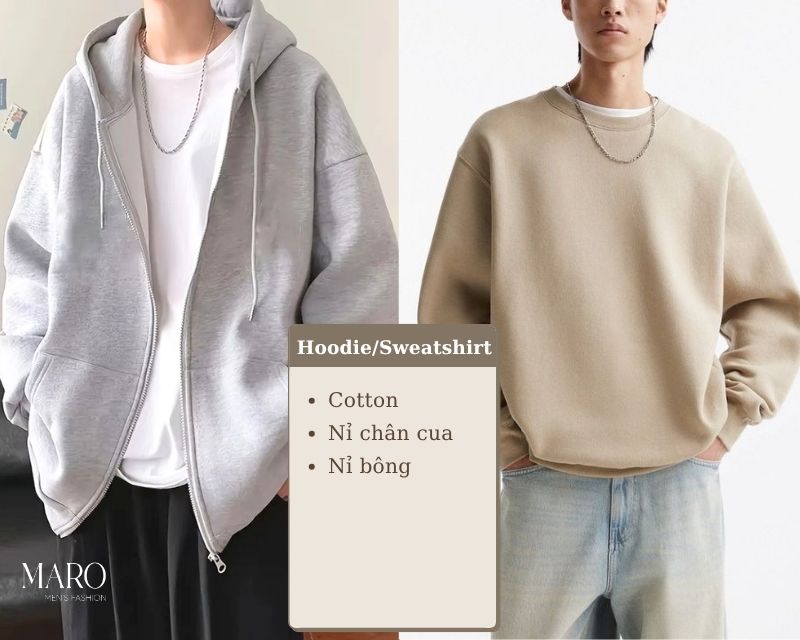 vải may hoodie sweatshirt